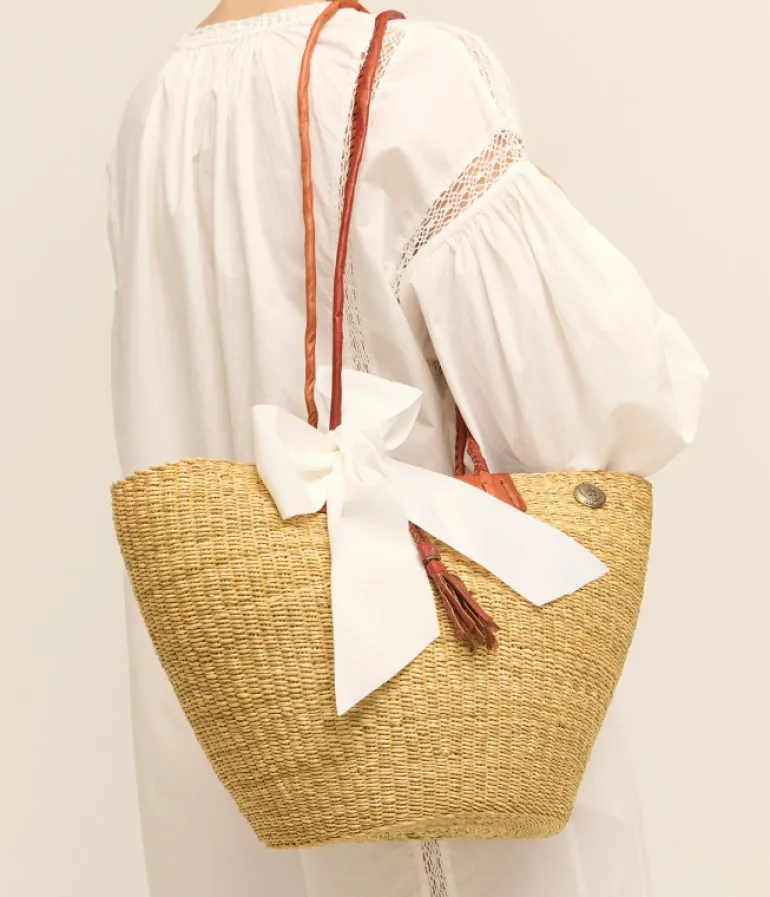 Bags-Casa Catinella Ghana Basket Bag in Tan