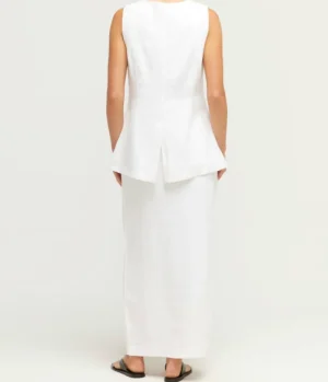 Skirts-Posse Gigi Column Skirt in Ivory