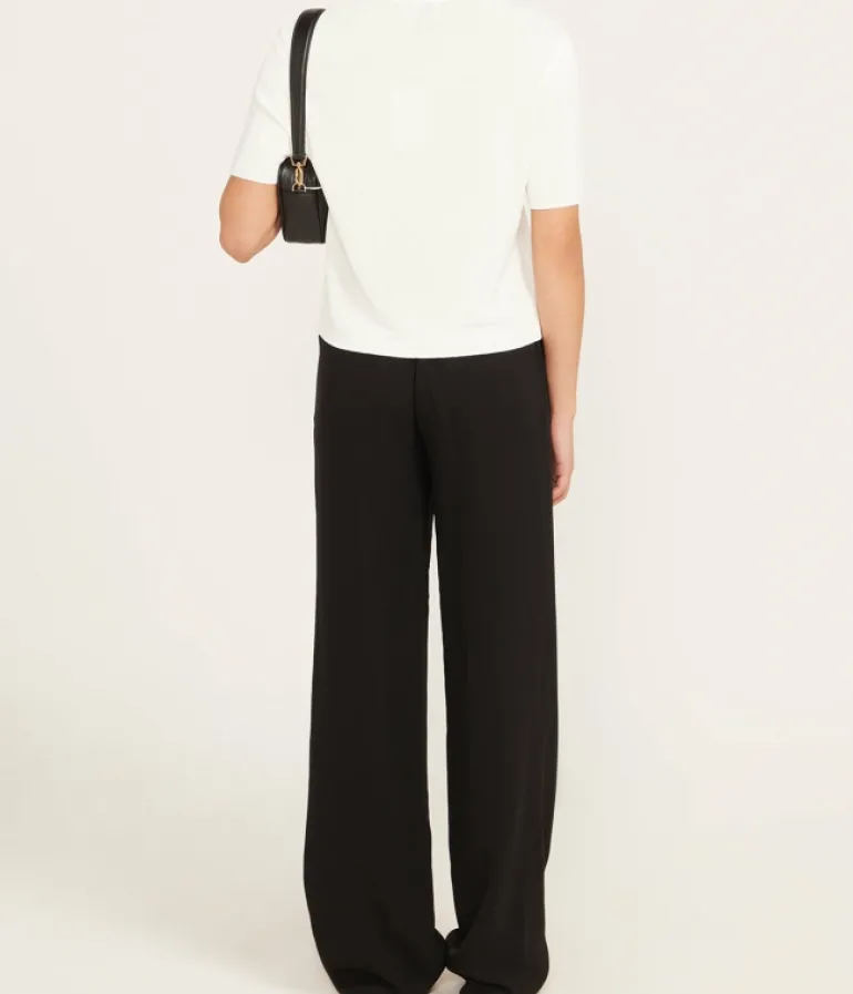 T-shirts & Tanks-Anine Bing Giorgio Short Sleeve Sweater in Ivory