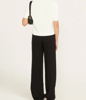 T-shirts & Tanks-Anine Bing Giorgio Short Sleeve Sweater in Ivory