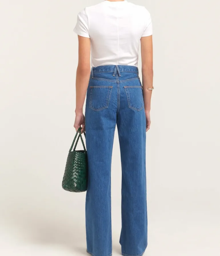 Denim-SLVRLAKE Grace High Rise Straight Wide Leg in Freedom