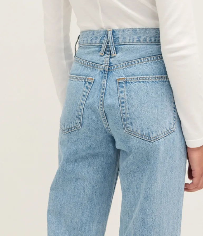 Denim-SLVRLAKE Grace High Rise Wide Leg Jean in Powder Blue