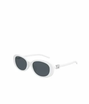 Sunglasses-Gucci Oval Sunglasses in White