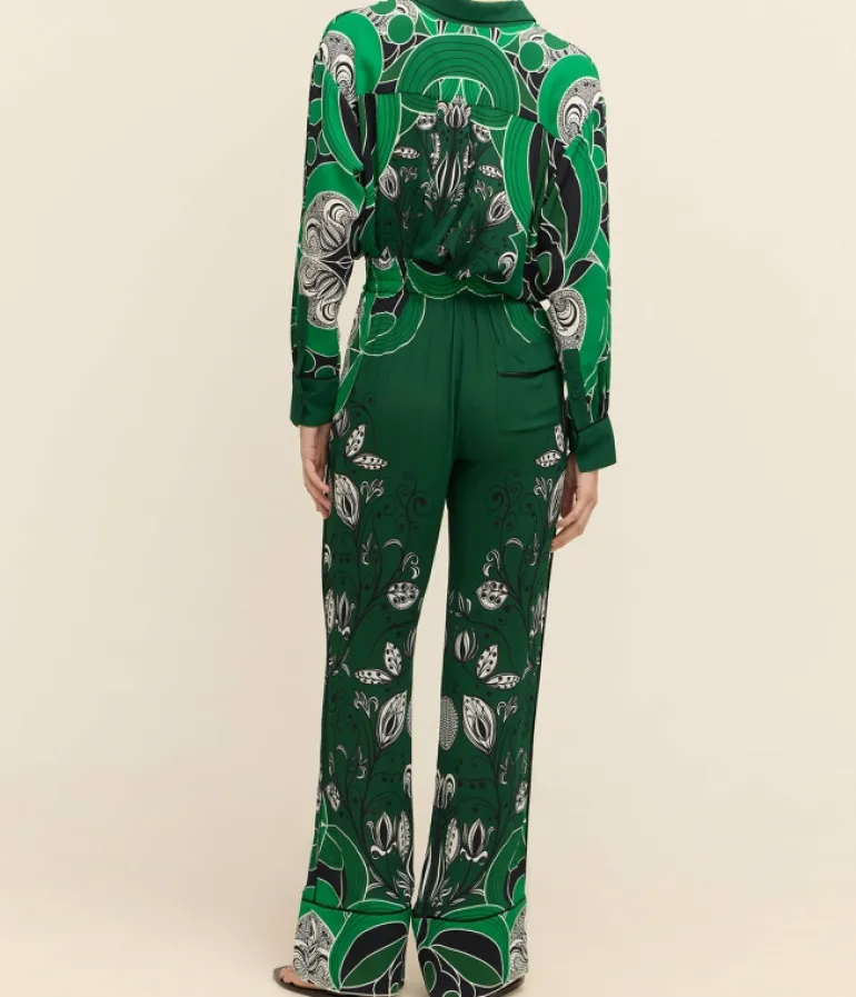 Pants-Borgo De Nor Havana Crepe Trouser in Enchantress Emerald