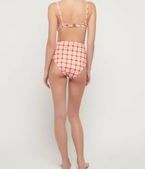 Swim & Resortwear-Ephemera High Waisted Pant in Grapefruit Gingham