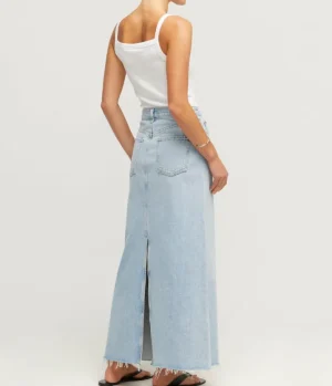 Skirts | Denim-Agolde Hilla Long Line Denim Skirt in Practice