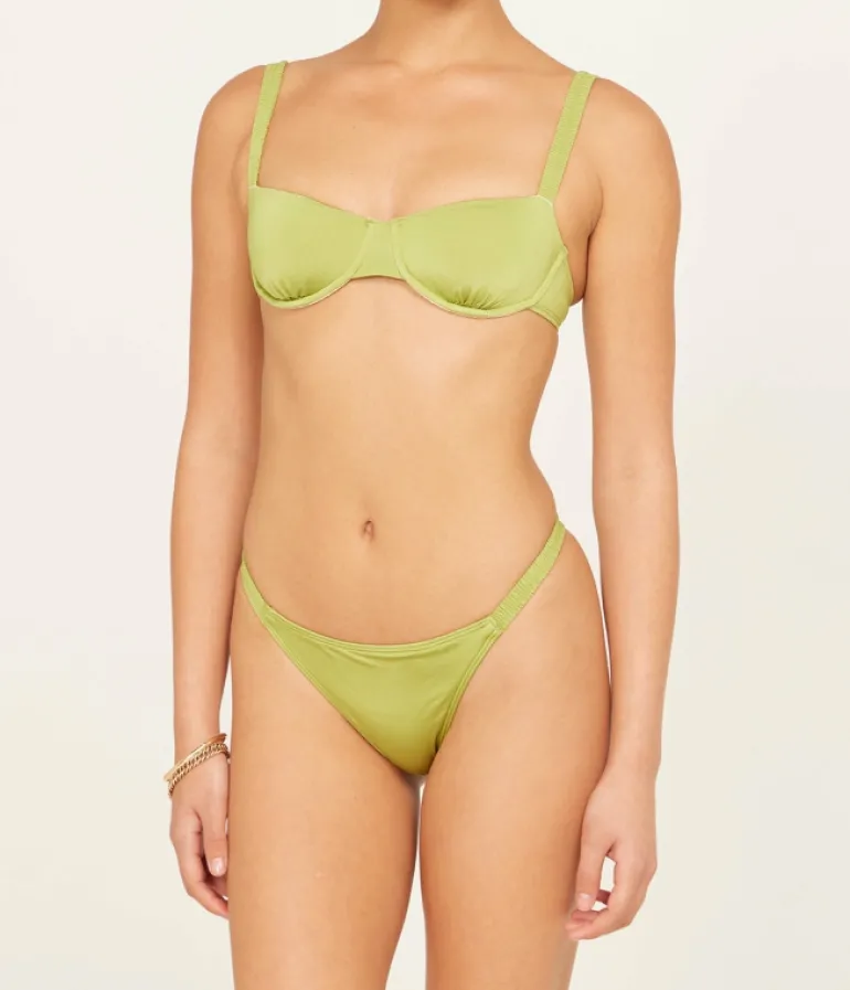 Swim & Resortwear-Peony Holiday Balconette Bikini Top in Pistachio