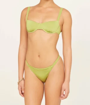 Swim & Resortwear-Peony Holiday Balconette Bikini Top in Pistachio