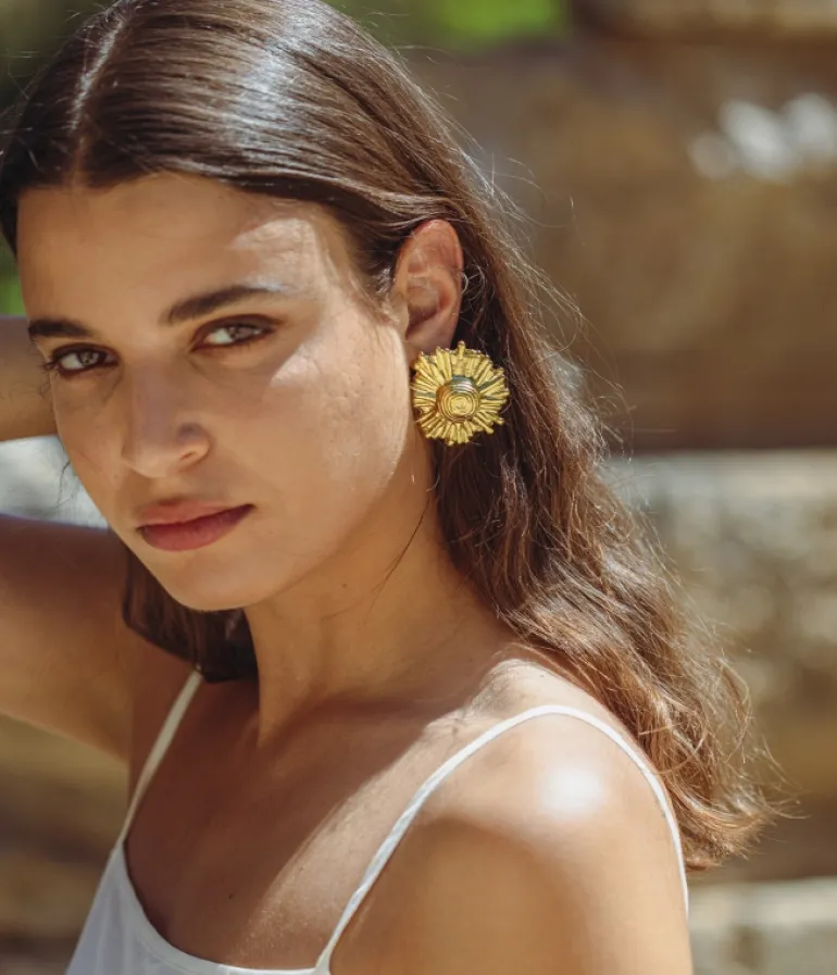 Jewellery | Earrings-YSSO Ilios Earrings in Gold
