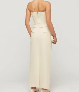 Tops-Esse Studios Illi Strapless Top in Buttermilk