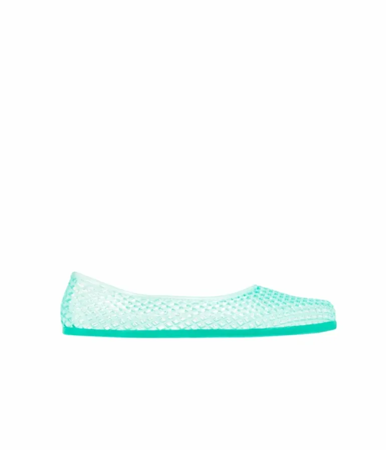 Flat Shoes-Ancient Greek Sandals Iro Jelly Flat in Aqua