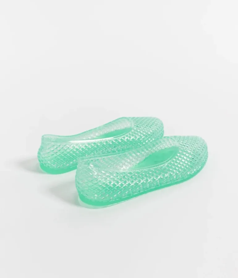 Flat Shoes-Ancient Greek Sandals Iro Jelly Flat in Aqua