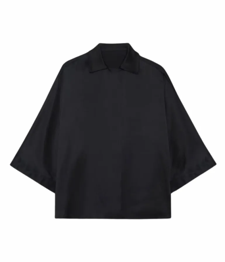 Tops-Anine Bing Julia Shirt in Black