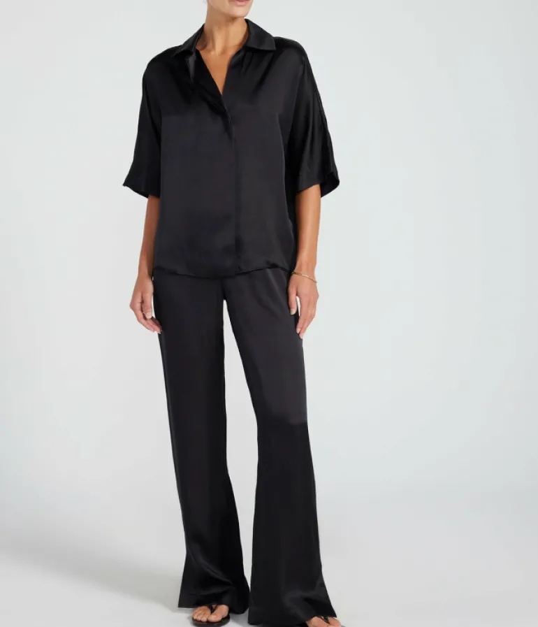Tops-Anine Bing Julia Shirt in Black
