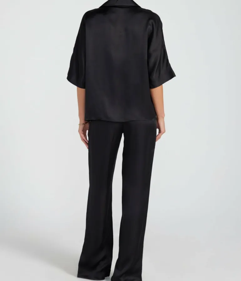 Tops-Anine Bing Julia Shirt in Black