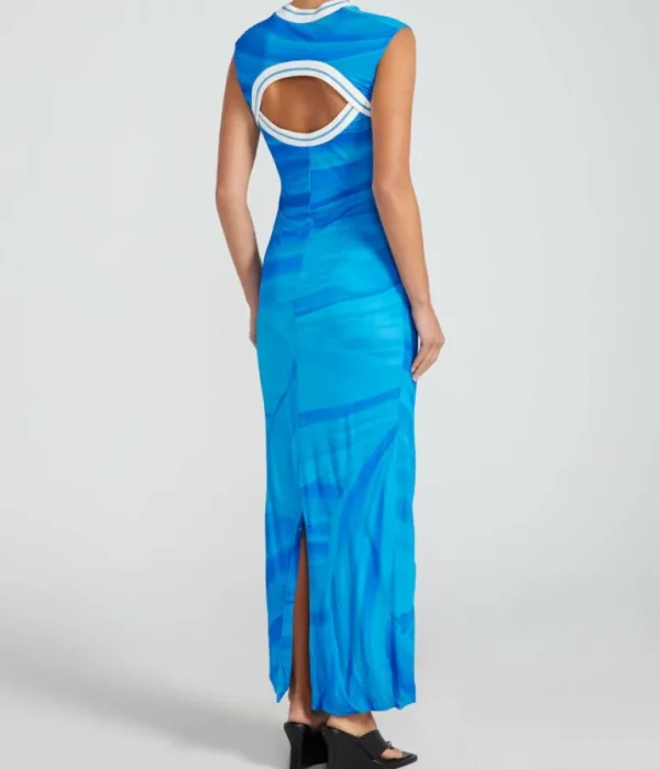Dresses-Paris Georgia Kent Sleeveless Dress in Ibiza Blue