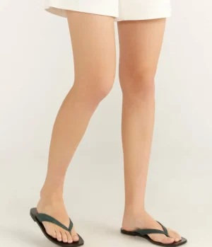 Flat Sandals-A.Emery Kinto Sandal in Seaweed Suede