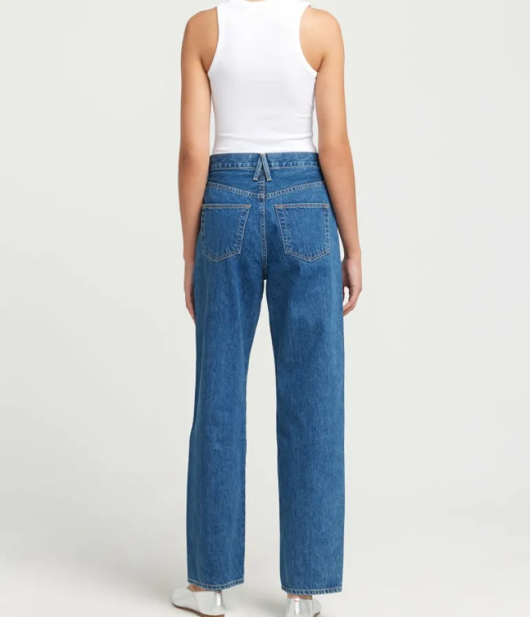 Denim-SLVRLAKE Koko High Rise Straight Jean in Claremont