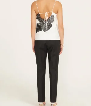 Tops-ROHE Lace Camisole in Optic White