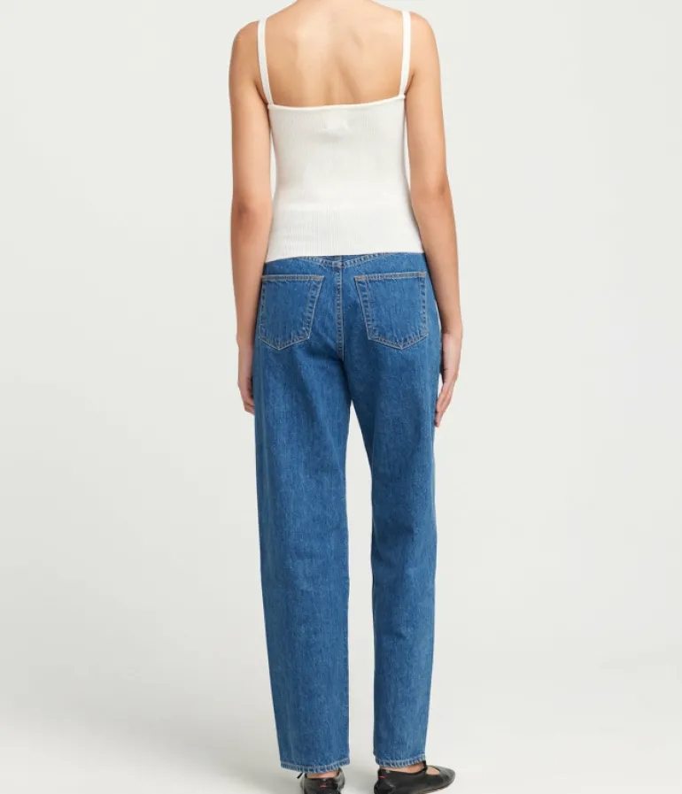 Knitwear-Almada Liv Cashmere and Merino Strappy Knit Top in Cream