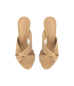 Heels & Pumps-Studio Amelia Loop Knotted Heel in Beige