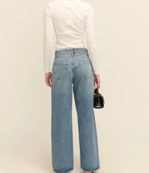 Denim-Agolde Low Slung Baggy Jean in Libertine