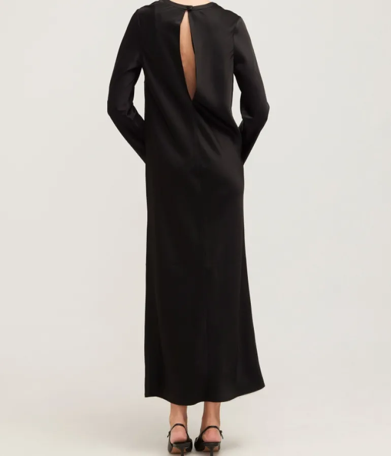 Dresses-A.Emery Lowe Long Sleeve Maxi Dress in Black
