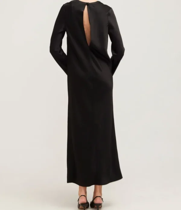 Dresses-A.Emery Lowe Long Sleeve Maxi Dress in Black