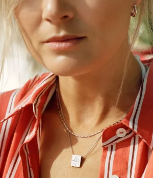 Jewellery | Necklaces-Mode Sportif Lucy Williams X Missoma Textured Link Chain Necklace in Silver