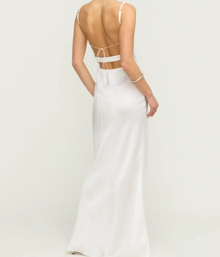 Dresses-Anna October Luna Cowl Neck Maxi Dress in Ivory