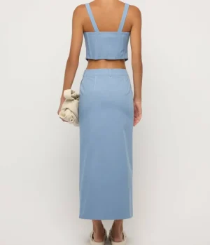 Tops-Anna Quan Mae Canvas Top in Dusty Blue