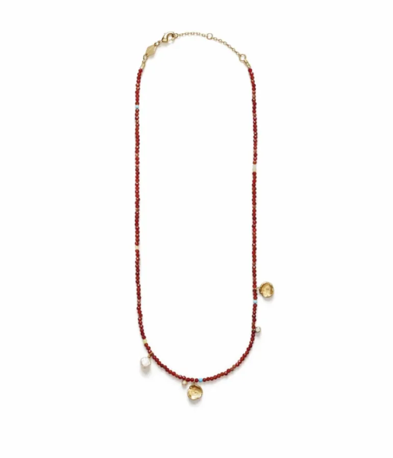 Jewellery | Necklaces-Anni Lu Maroon Harmony Necklace