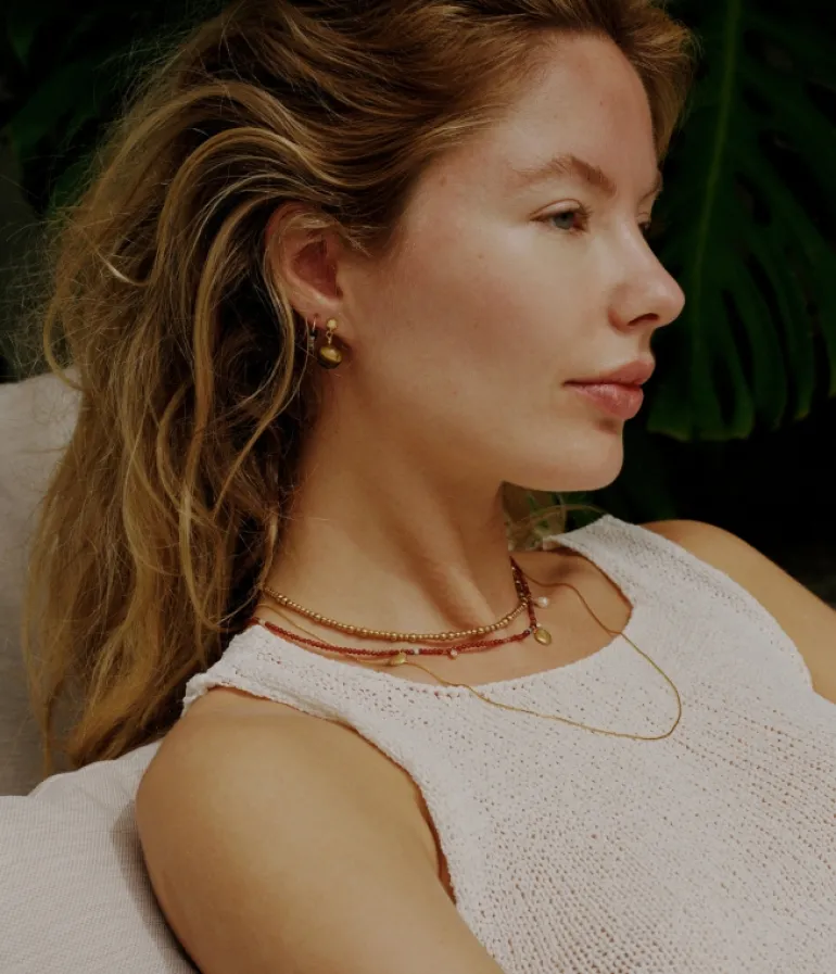 Jewellery | Necklaces-Anni Lu Maroon Harmony Necklace