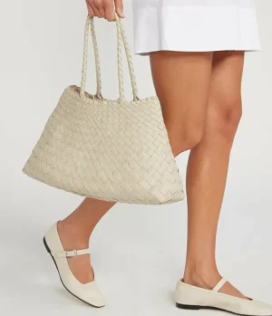 Flat Shoes-Le Monde Beryl Mary Jane Ballet Flat in Ecru