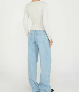 T-shirts & Tanks-Flore Flore Max Fitted Long Sleeve Tee in Grey