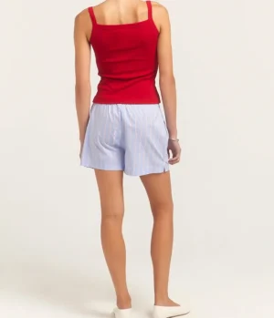 T-shirts & Tanks-Flore Flore May Square Neck Cami in Red