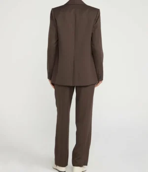 Jackets & Outerwear-A.Emery Maya Blazer in Chocolate