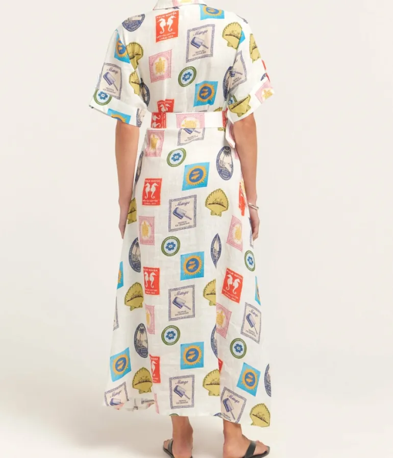 Dresses-Palm Noosa Memento Dress in Holiday Stamp