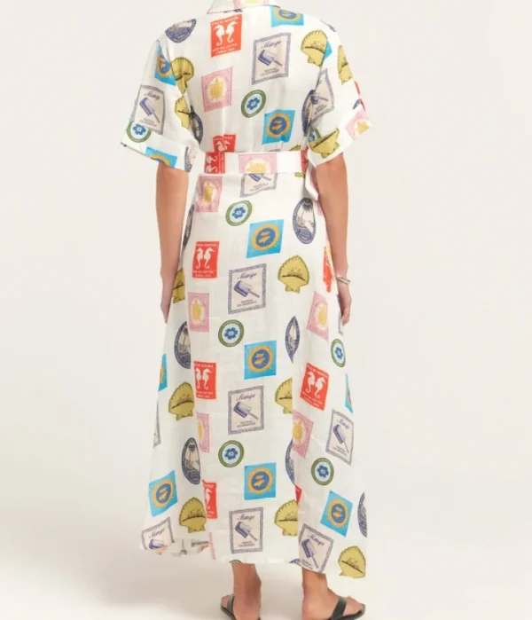 Dresses-Palm Noosa Memento Dress in Holiday Stamp