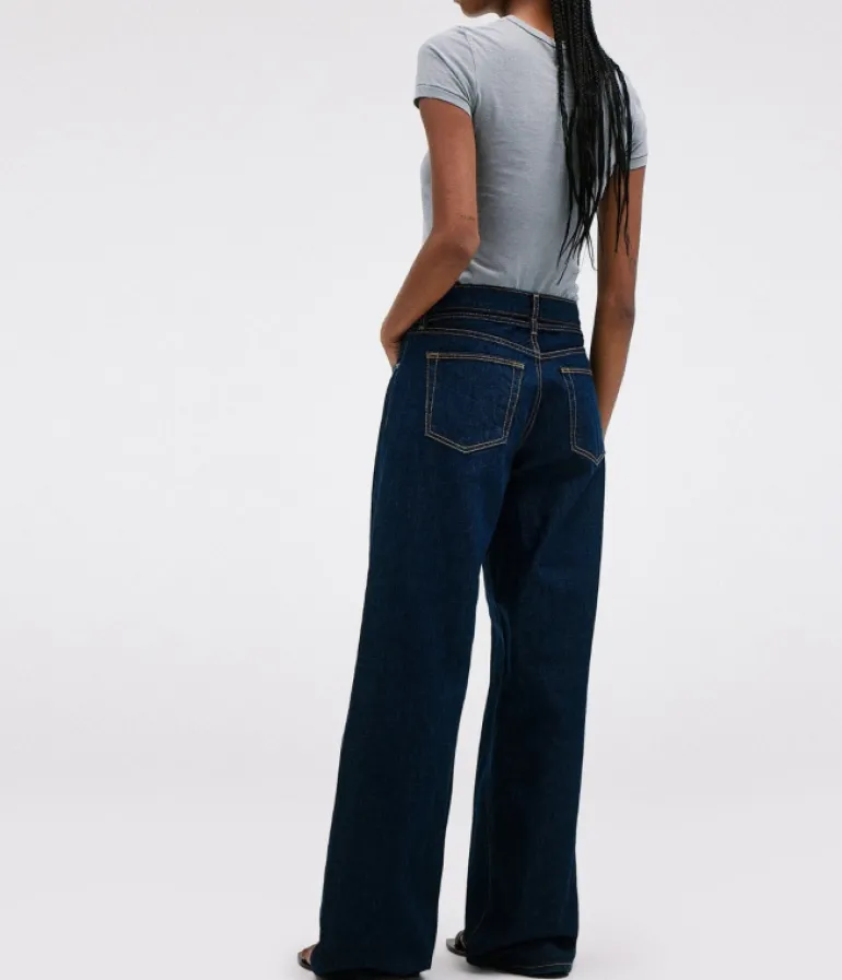 Denim-SLVRLAKE Mica Belted Relaxed Jean in Midnight Mile
