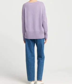 Loungewear | Knitwear-Lisa Yang Mila Round Neck Sweater in Iris Melange