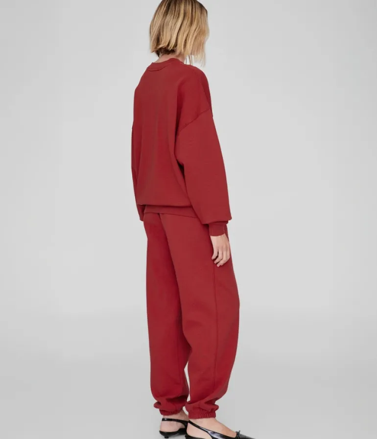 Loungewear-Anine Bing Miles Sweatshirt in Washed Red