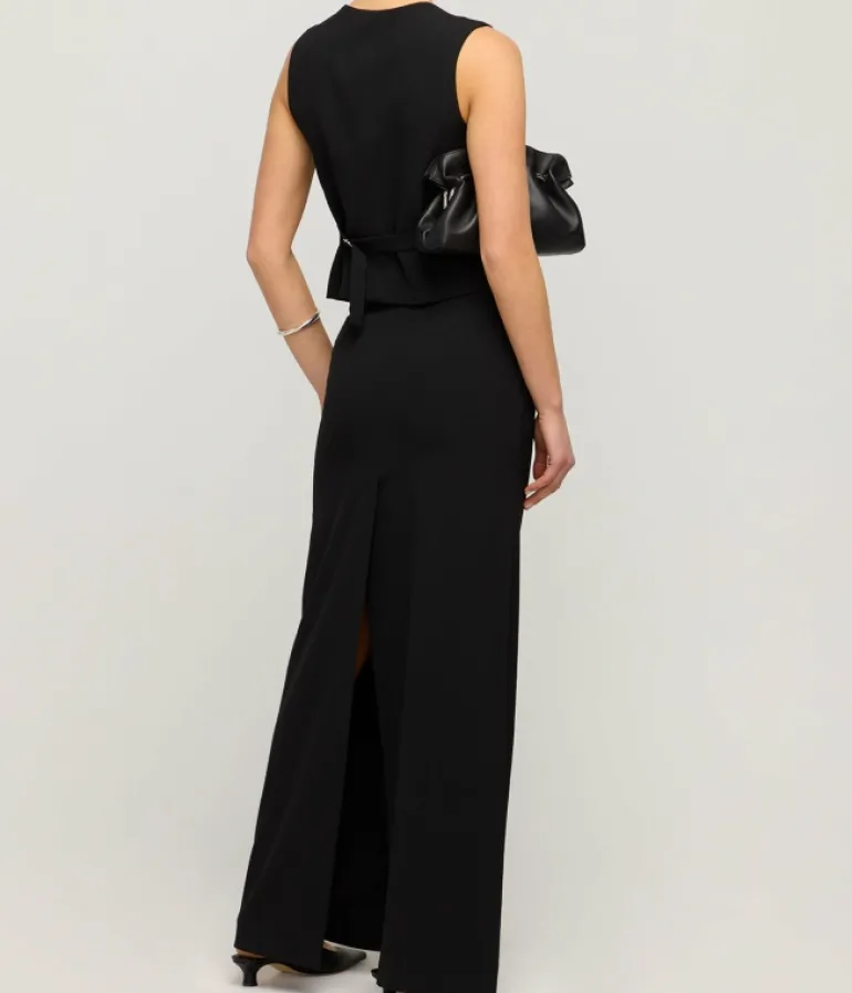 Skirts-Beaufille Minter Tailored Maxi Skirt in Black