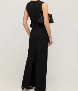 Skirts-Beaufille Minter Tailored Maxi Skirt in Black