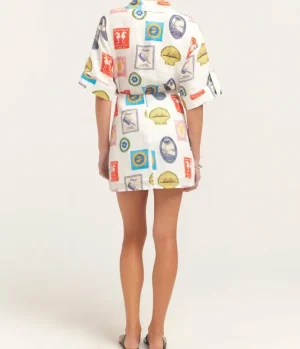 Tops-Palm Noosa Mirage Shirt in Holiday Stamp