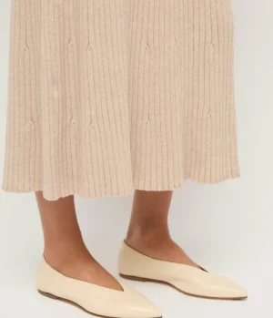 Flat Shoes-Aeyde Moa Leather Flat in Creamy