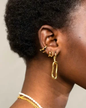 Jewellery | Earrings-Missoma Molten Ovate Mismatch Hoop Earrings