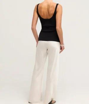 Pants-Mode Sportif Myrna Bias Pant in Oyster