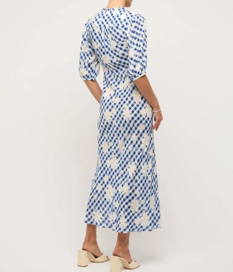 Dresses-Rixo Nicolette Dress in Riviera Daisy Check