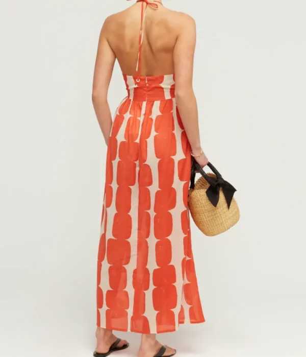 Dresses-Zulu & Zephyr Organic Cotton Halter Dress in Block